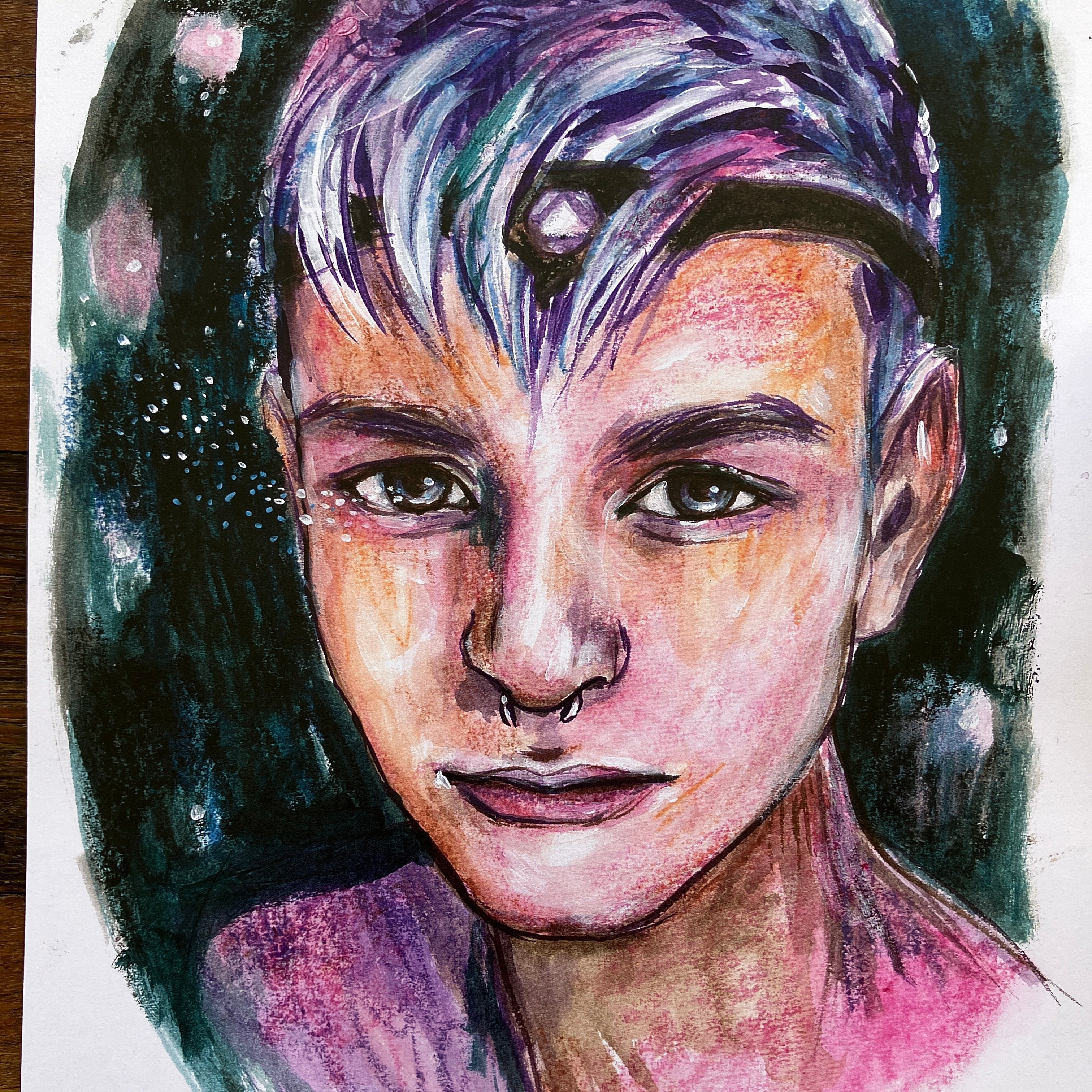 Elf Boy. Original Sketch A4 print.