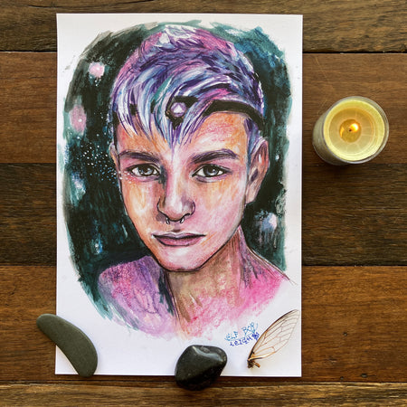 Elf Boy. Original Sketch A4 print.