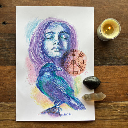 Brigid’s Shield. Original Sketch A4 print.