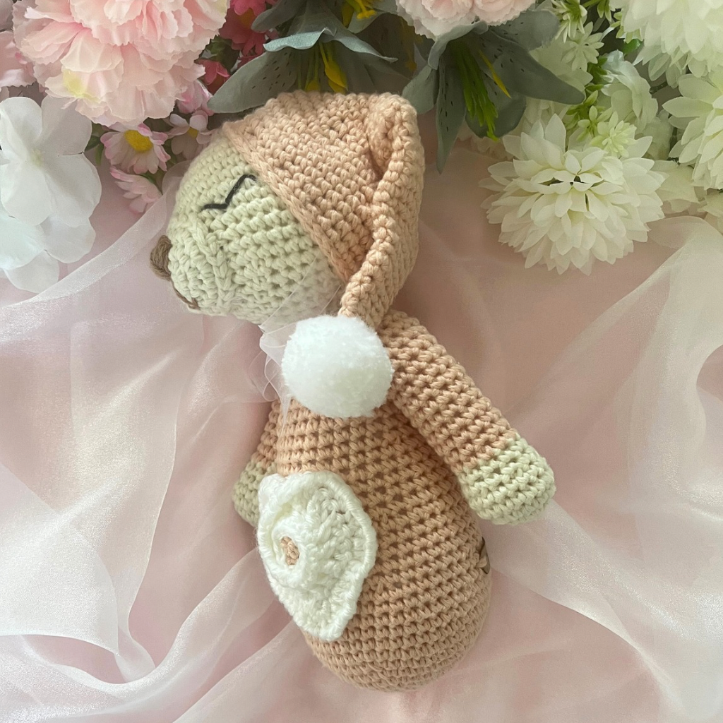 Handmade Crochet Teddy Bear Gift Set - Crochet Baby Gift Pack