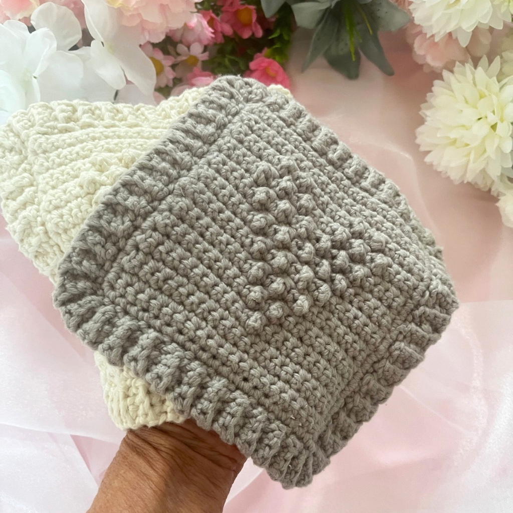 Handmade Crochet Teddy Bear Gift Set - Crochet Baby Gift Pack