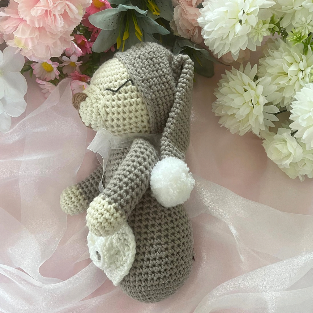 Handmade Crochet Teddy Bear Gift Set - Crochet Baby Gift Pack