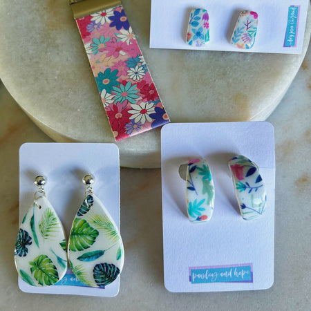 Polymer Clay & Faux Leather Botanical Gift Pack