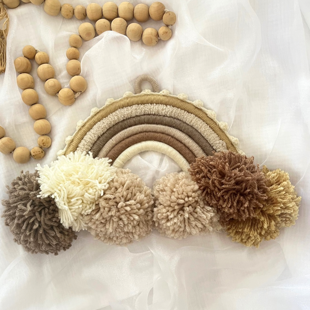 Macrame Rainbow Personalised Wall Hanging - Kids Room Decor - Baby Room Decor