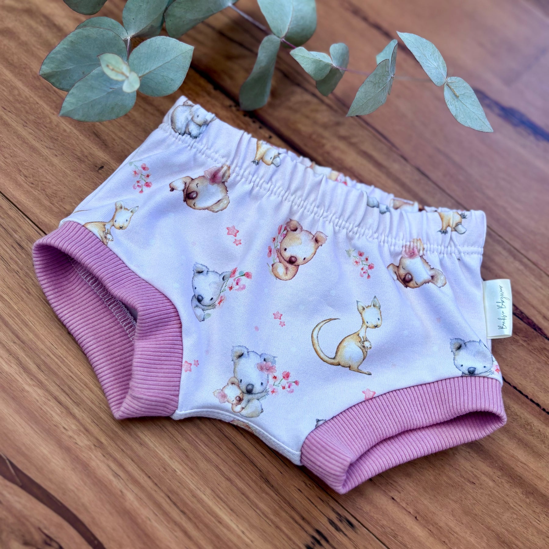 Baby Summer Shorties Set - Pink Platypuses Wombats