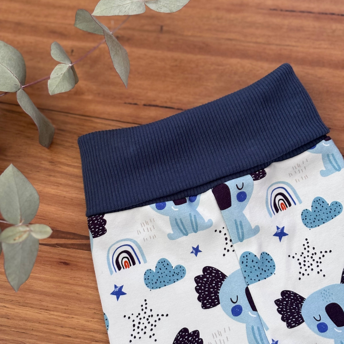 Baby Pants and Hat Set | Blue Koalas | Size newborn to 1 | Made to order
