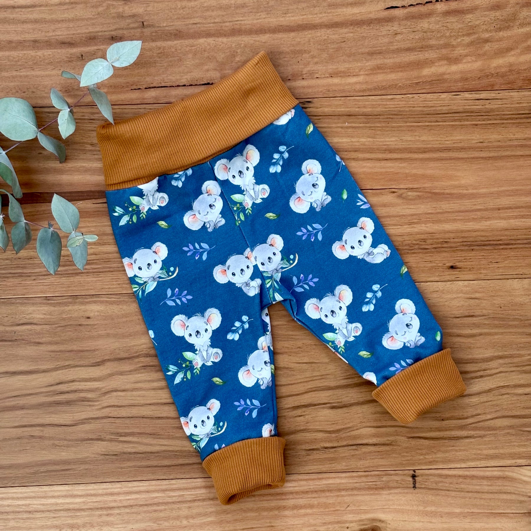 Baby Pants and Hat Set - Brown Koalas