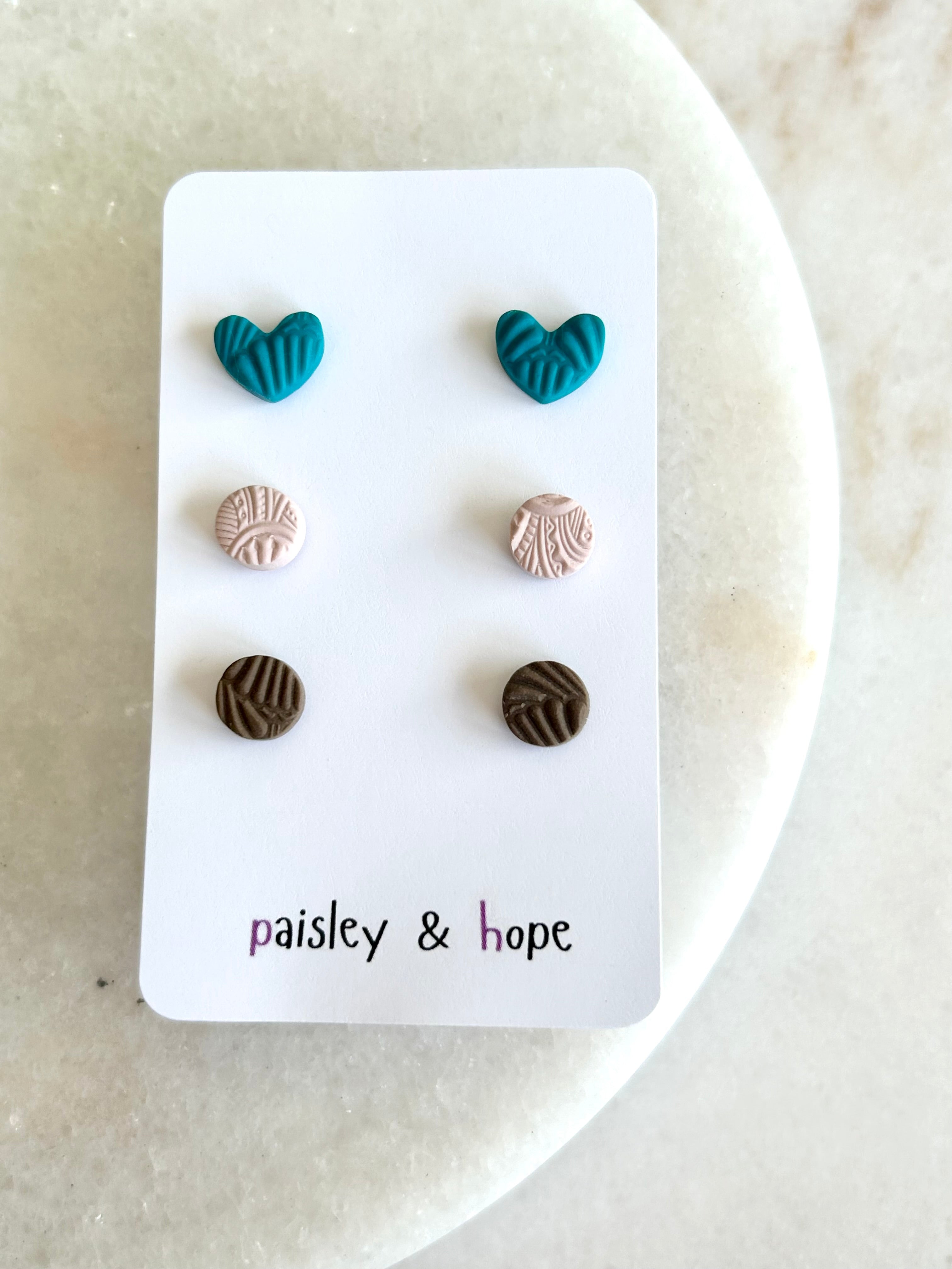 Polymer Clay Mini Stud Pack - Choose Design