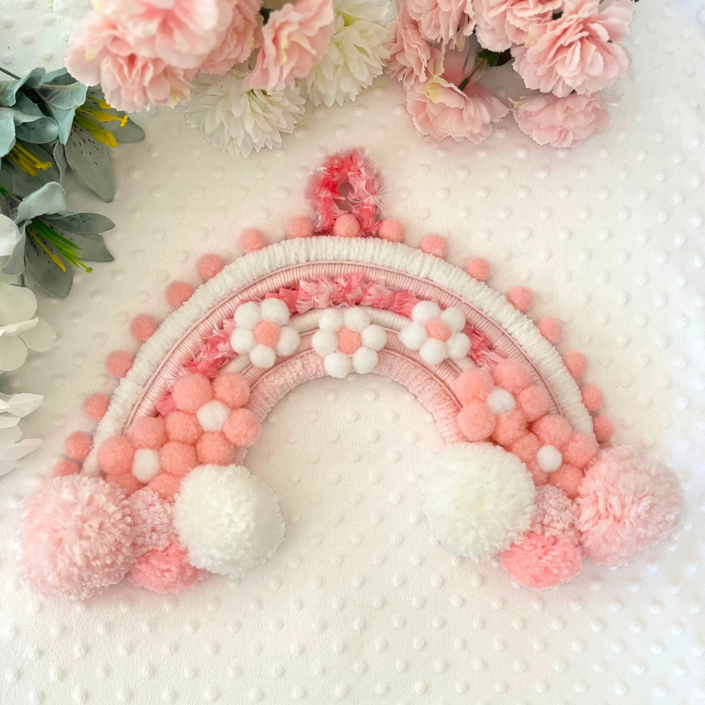Personalised Daisy Macrame Wall Hanging - Nursery Decor - Baby Room Decor