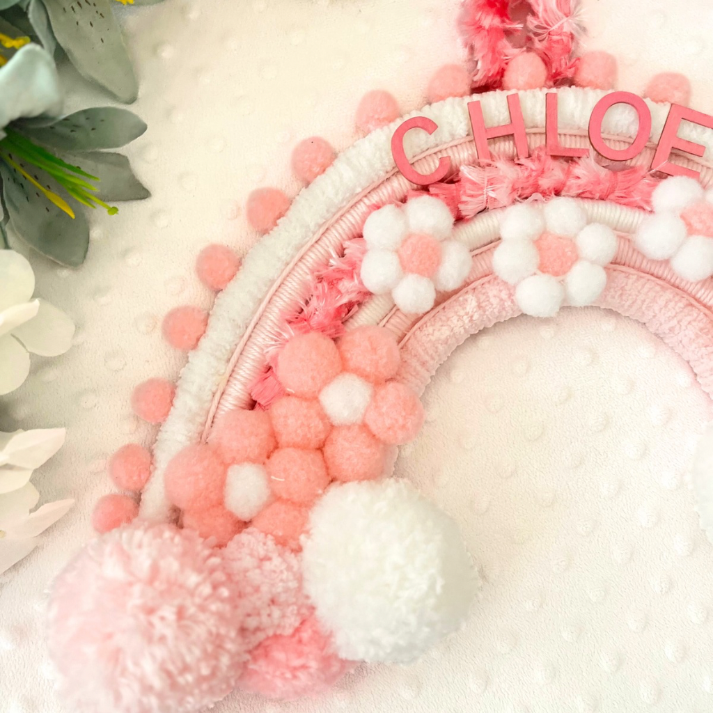 Personalised Daisy Macrame Wall Hanging - Nursery Decor - Baby Room Decor