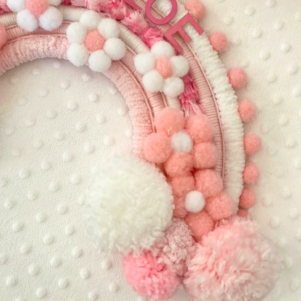 Personalised Daisy Macrame Wall Hanging - Nursery Decor - Baby Room Decor