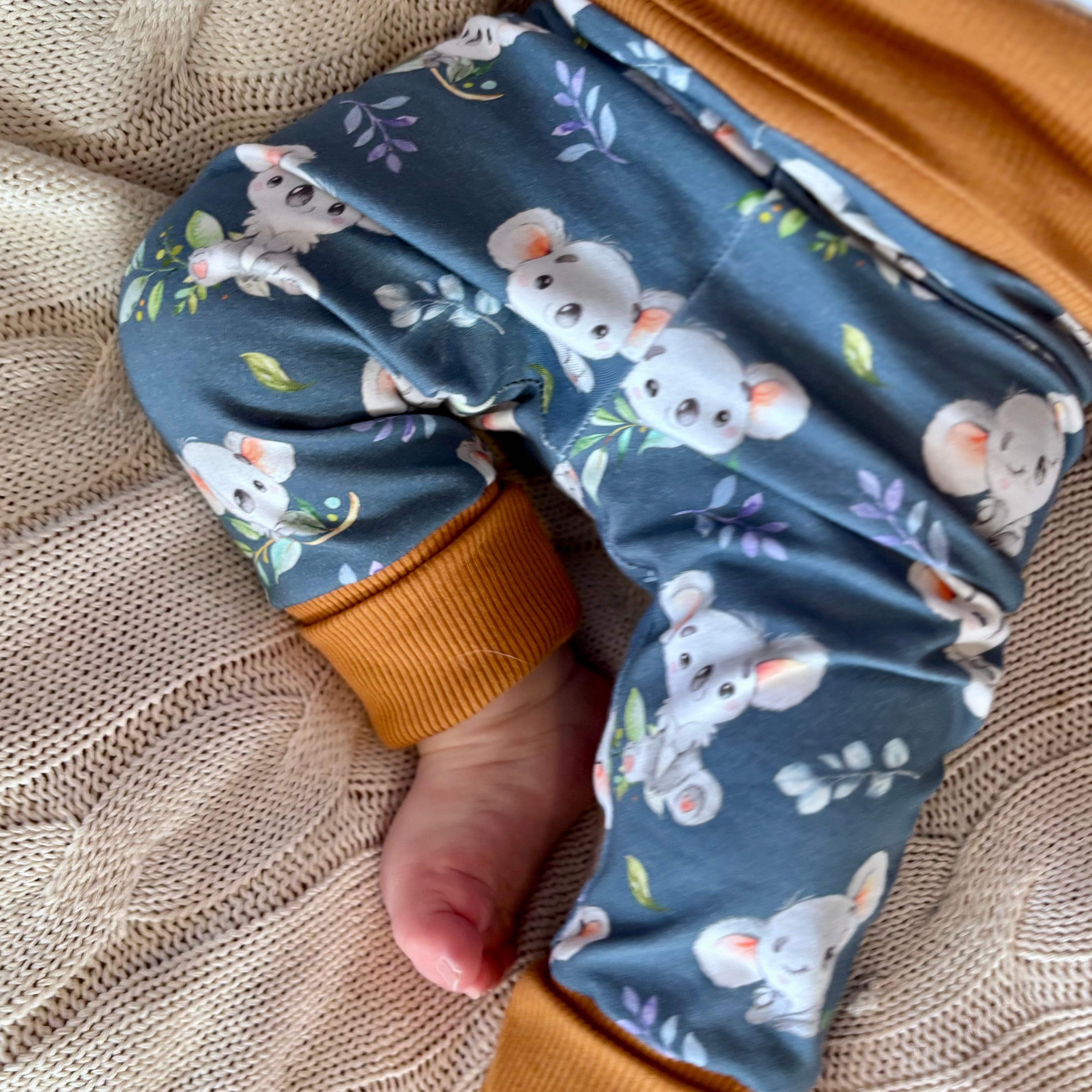 Baby Pants and Hat Set - Brown Koalas
