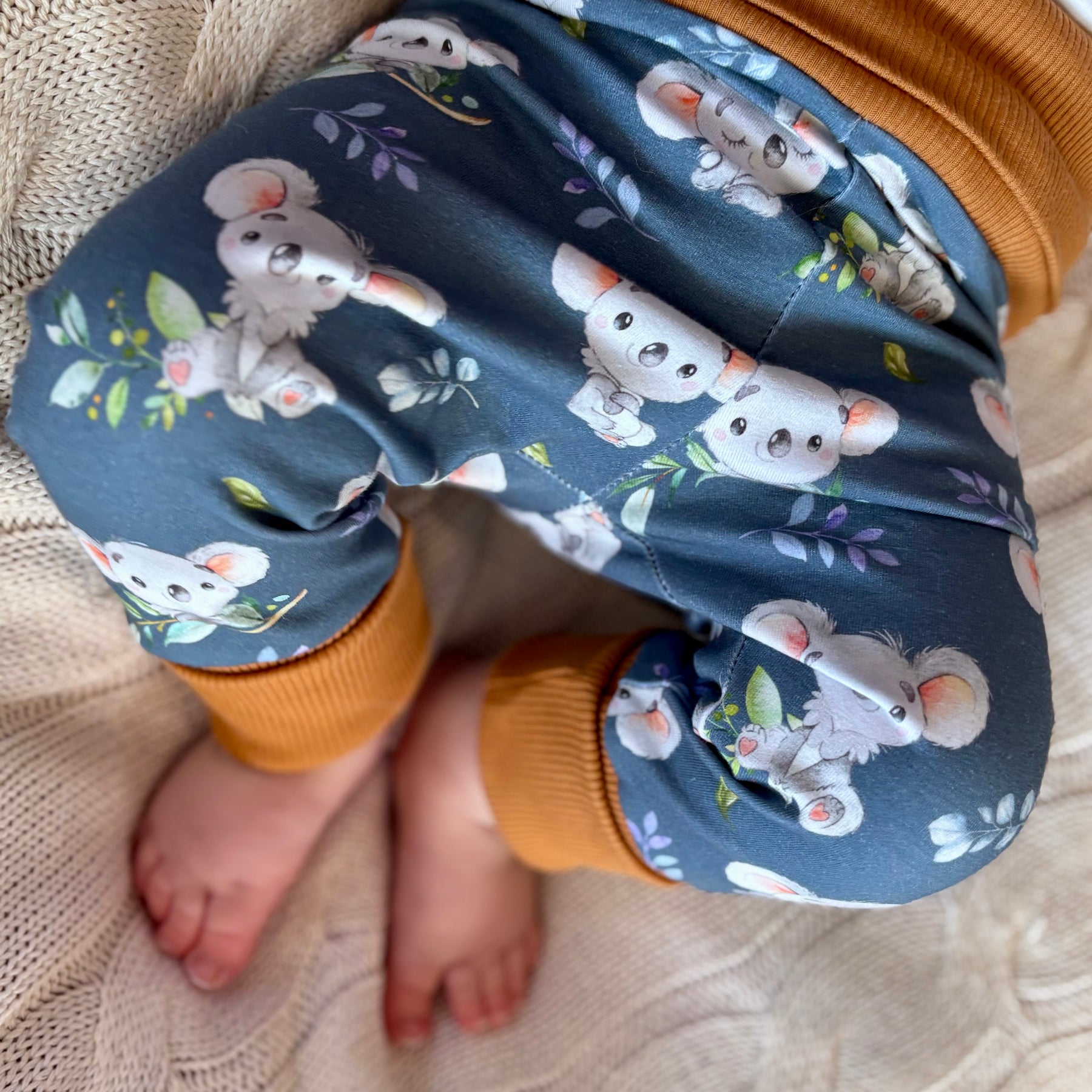 Baby Pants and Hat Set - Brown Koalas