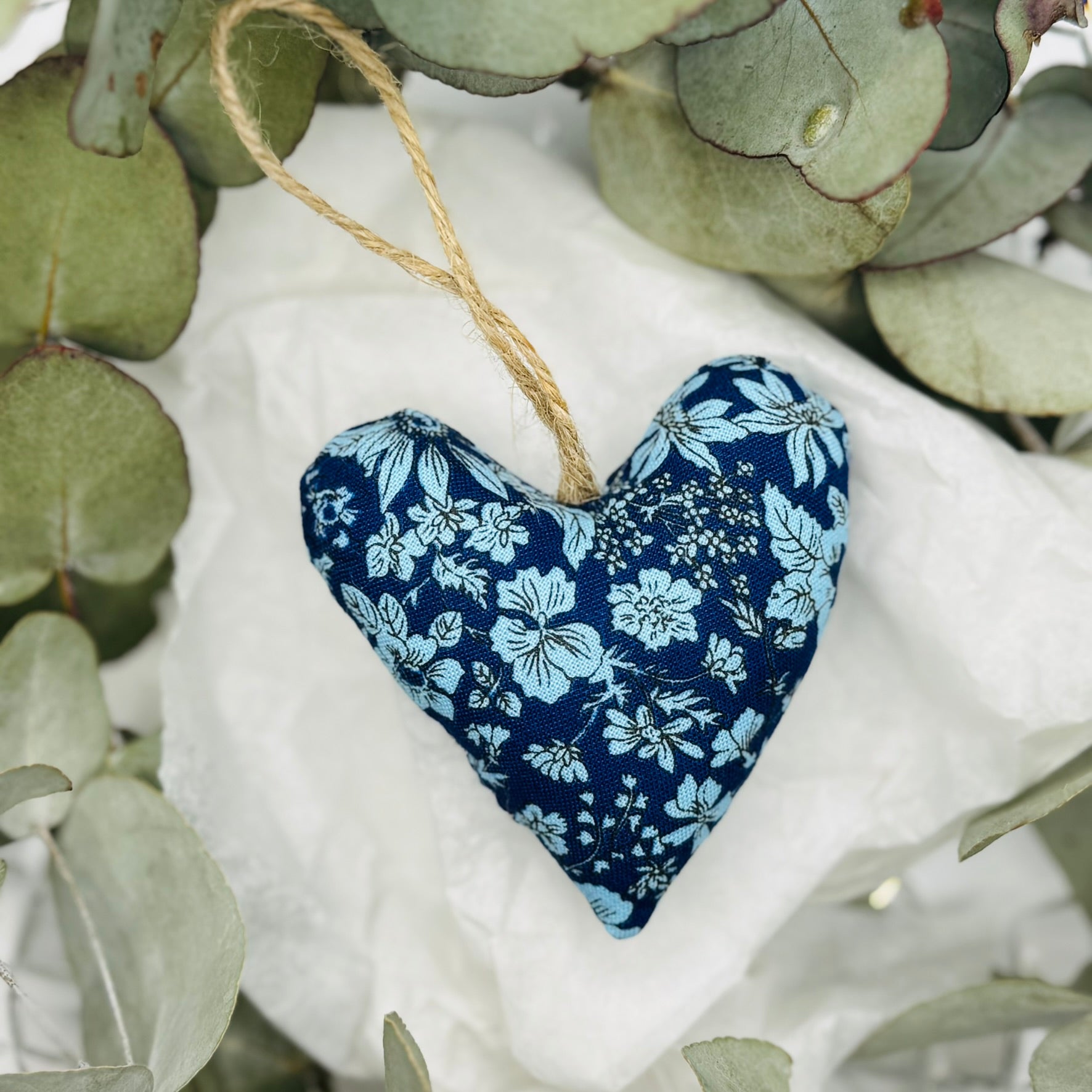 Handmade blue hearts