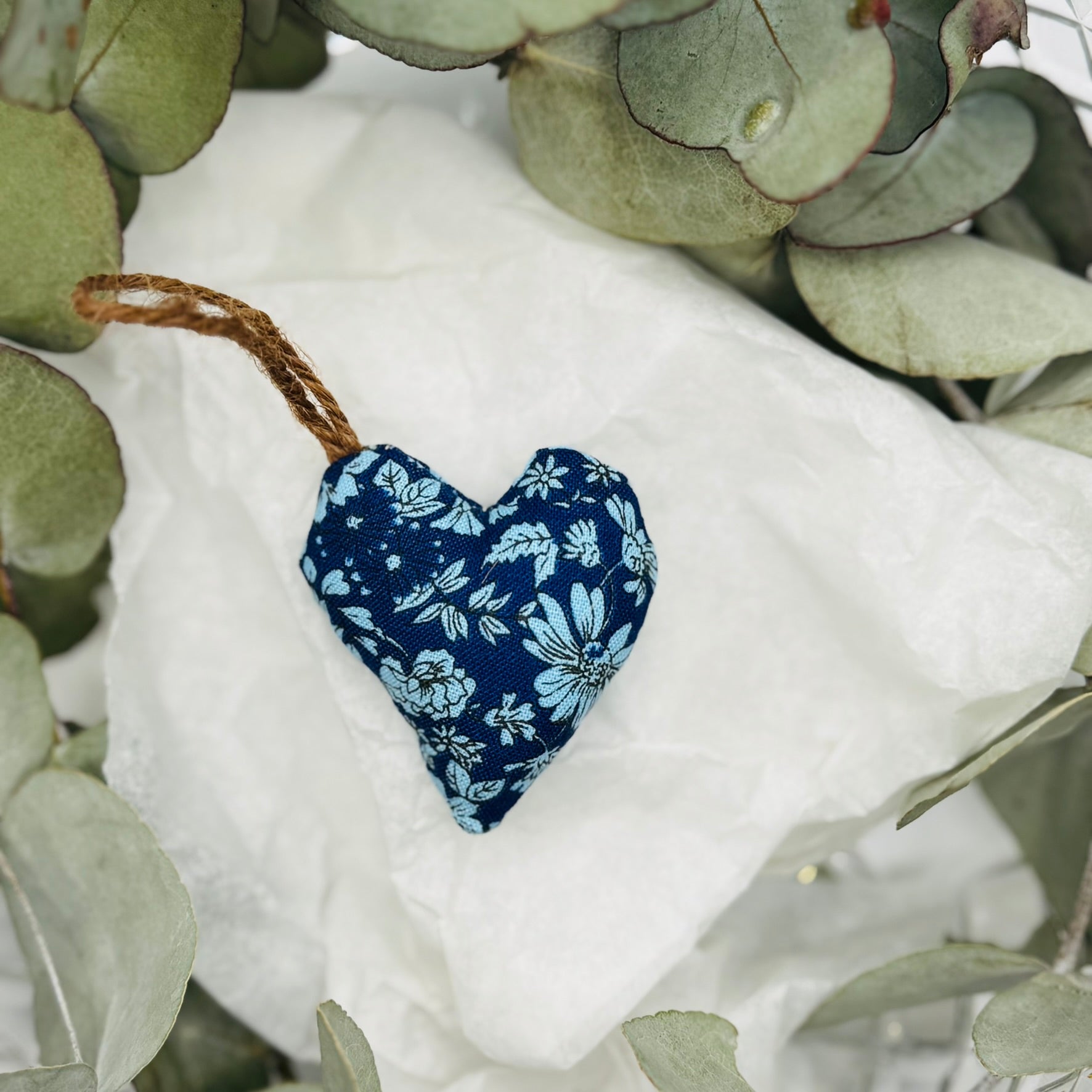 Handmade blue hearts