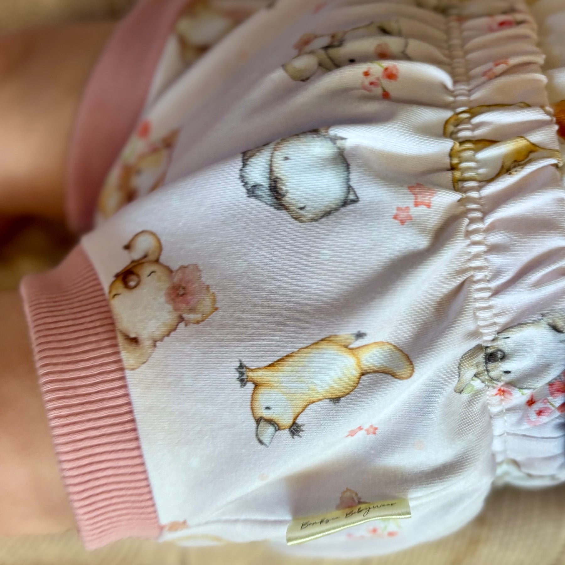 Baby Summer Shorties Set - Pink Platypuses Wombats