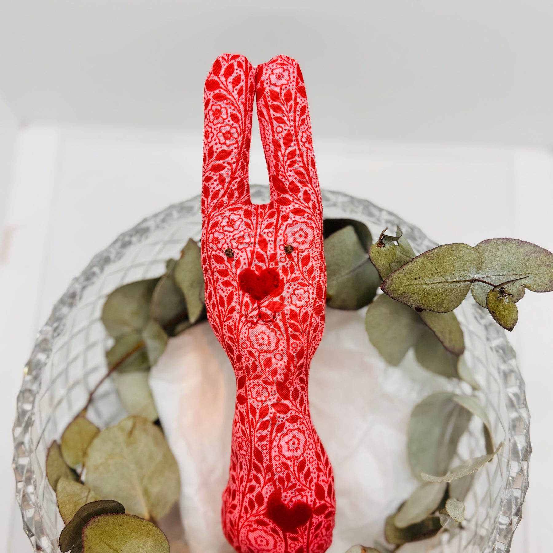 Handmade Bunny Rattle - Lots of options including Liberty