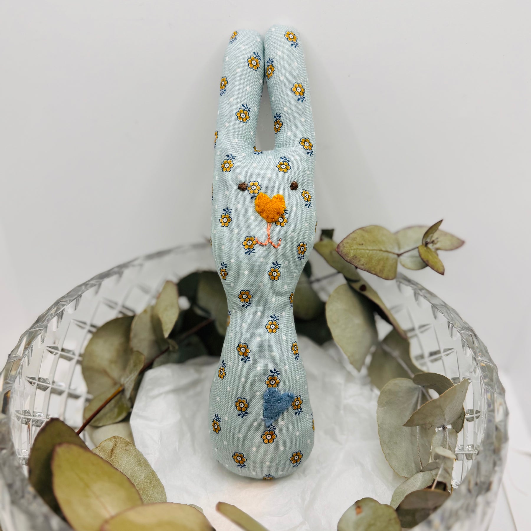 Handmade Bunny Rattle - Lots of options including Liberty