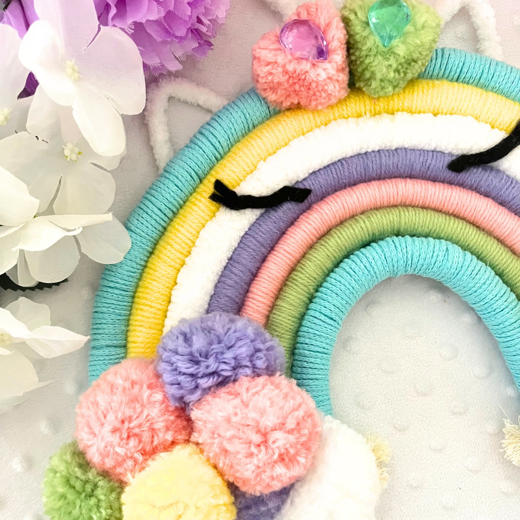 Macrame Rainbow Personalised Wall Hanging - Kids Room Decor - Baby Room Decor