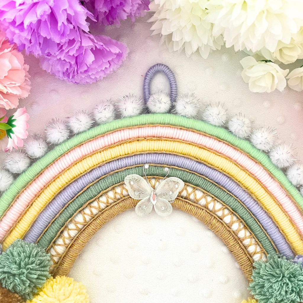 Macrame Rainbow Personalised Wall Hanging - Kids Room Decor - Baby Room Decor