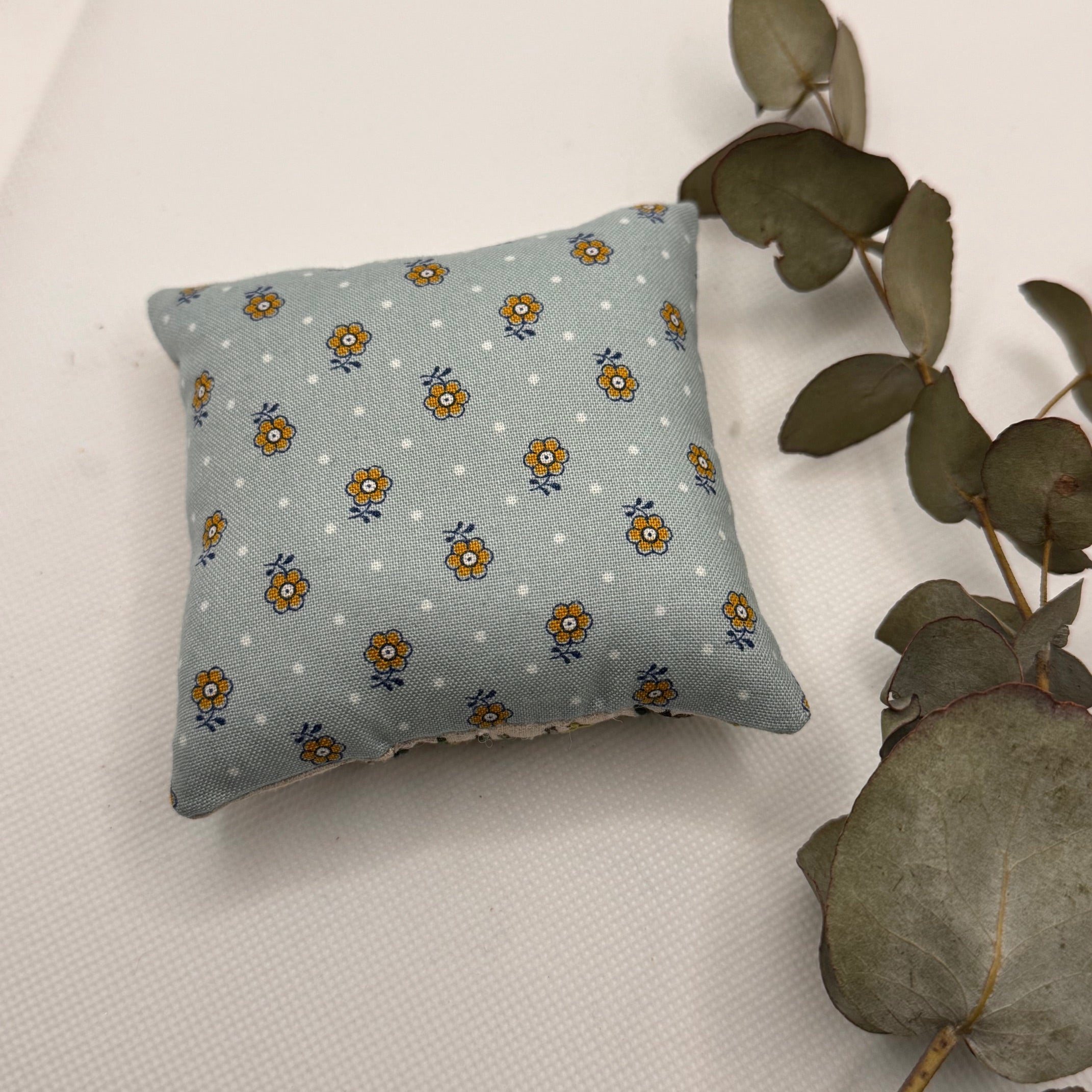 Hand embroidered/liberty pin cushion