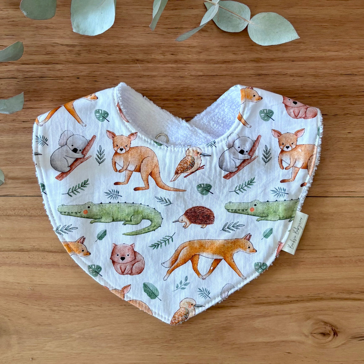 Australiana Baby Bib Set | Animal Friends | Ready to Ship