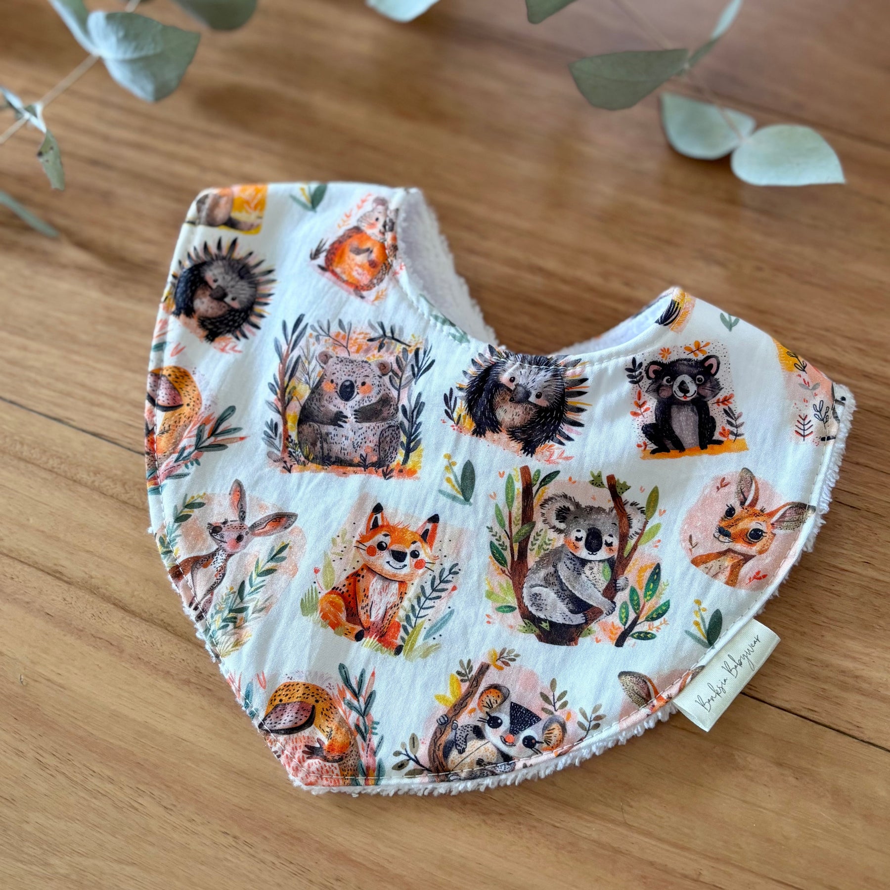 Australiana Baby Bib Set | Animal Friends | Ready to Ship