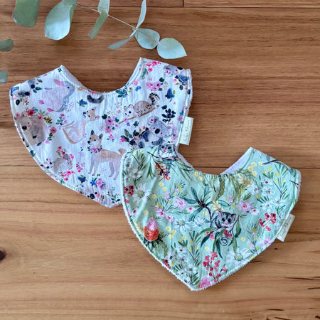 Australiana Baby Bib Set | Possum Pals | Ready to Ship