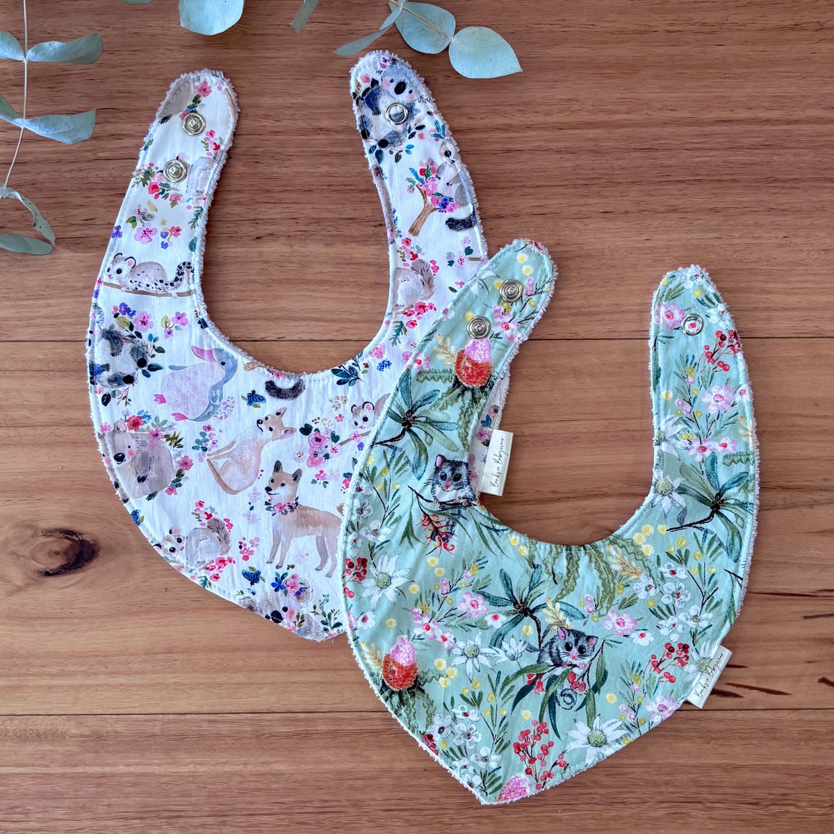Australiana Baby Bib Set | Possum Pals | Ready to Ship