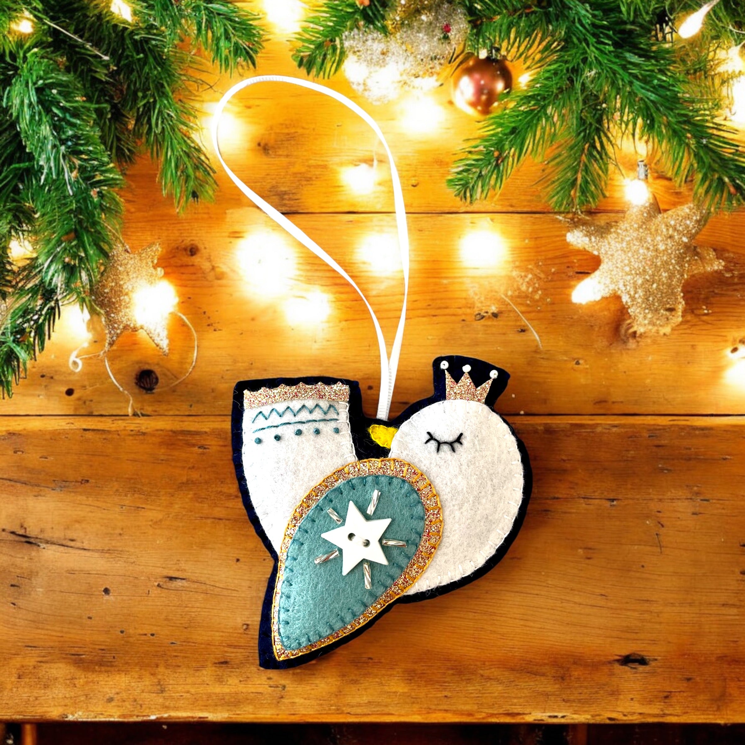 Handmade Felt Bird Christmas Tree Ornament