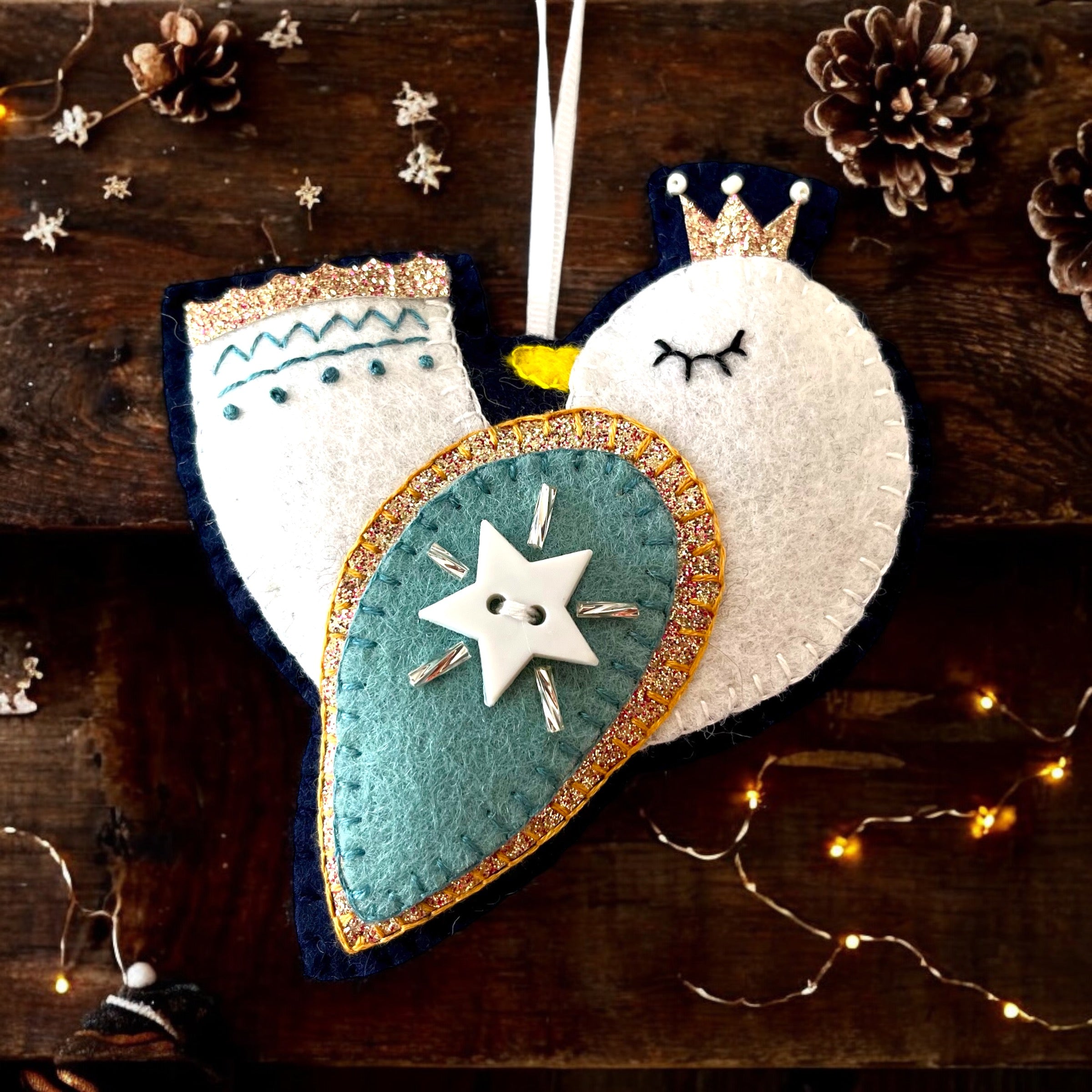 Handmade Felt Bird Christmas Tree Ornament