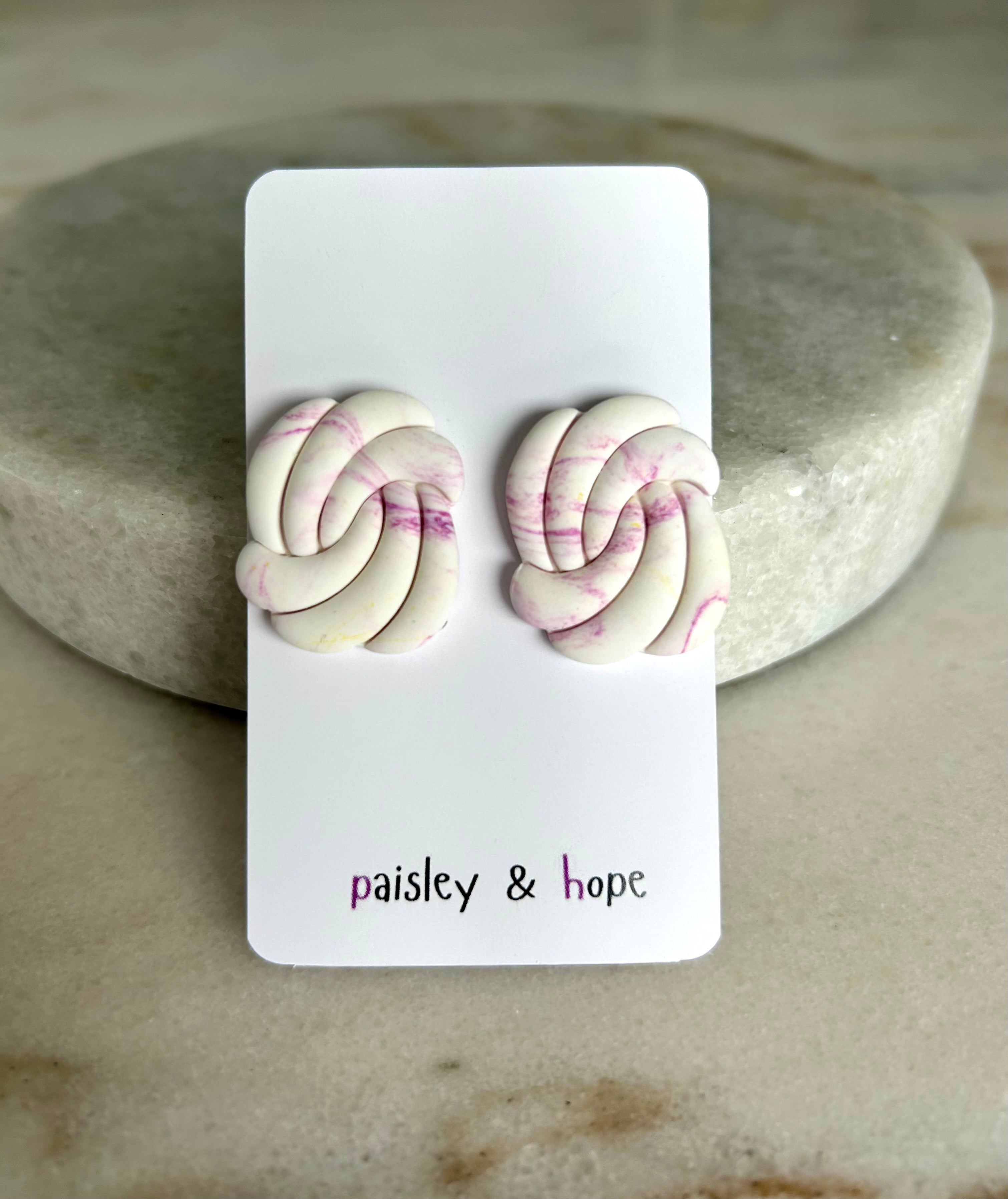 Polymer Clay Statement Studs - Choose colour