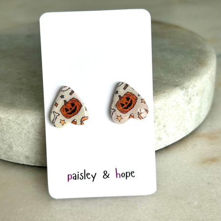 Polymer Clay Halloween Statement Studs