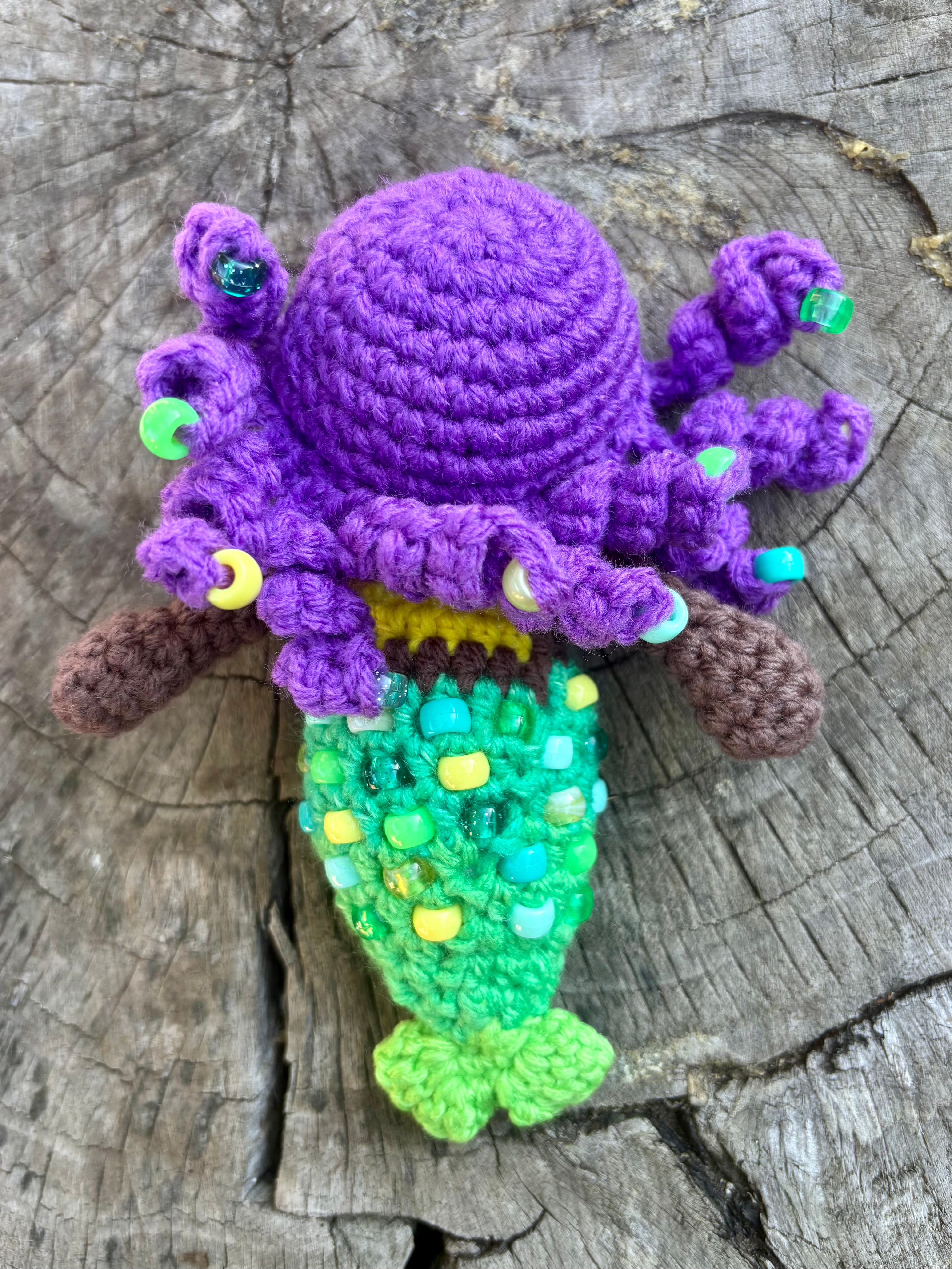 Mermaid Crochet Beaded Toy