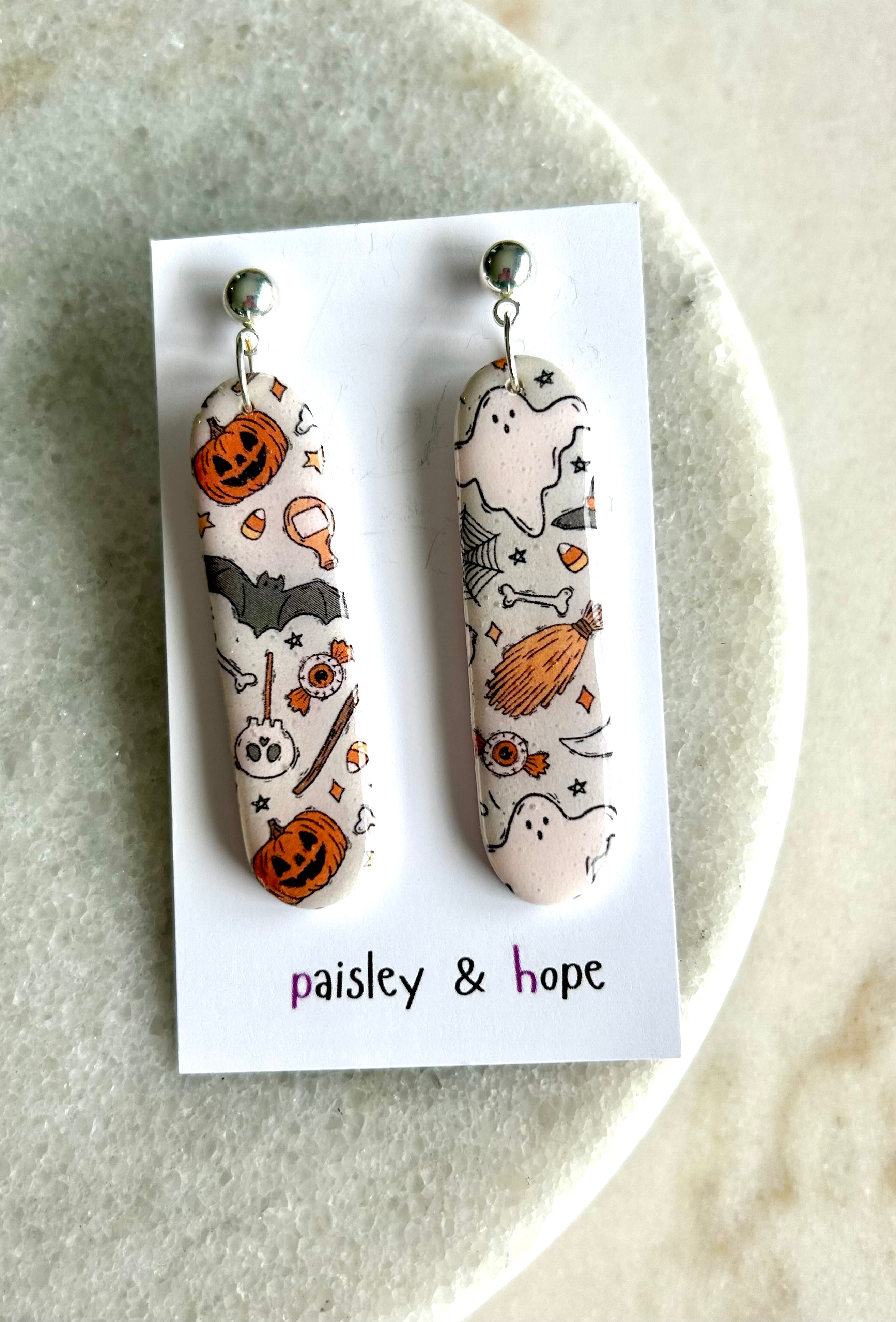 Polymer Clay Halloween Dangles