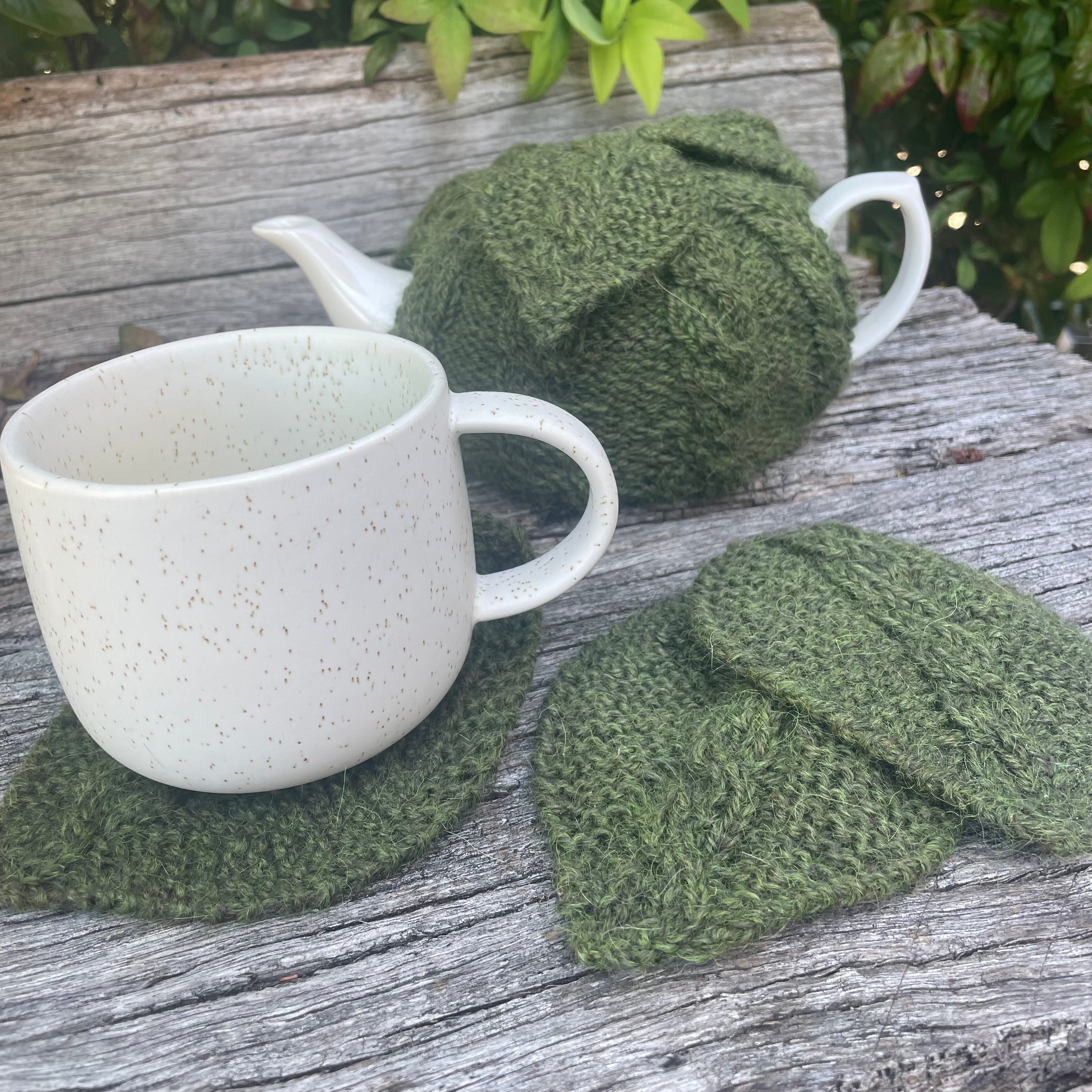 Green Tea Cosy & Coasters set
