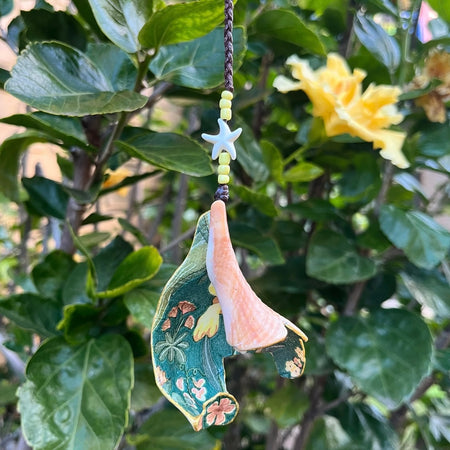 Lizzie Yellow Floral Hanging Shell