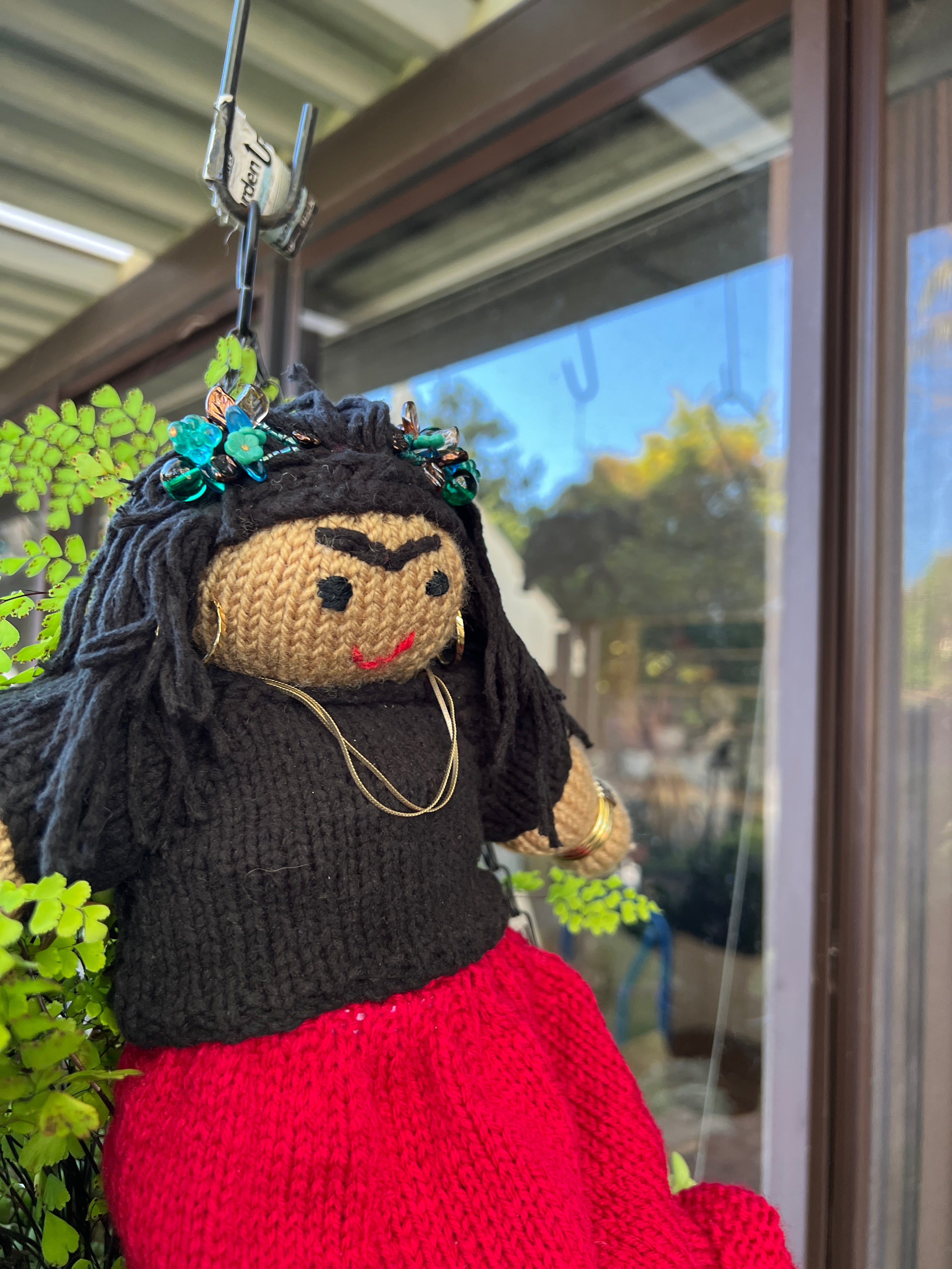 Frida Kahlo Knitted Doll