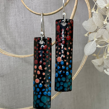 Dotty. Handmade enamel earrings