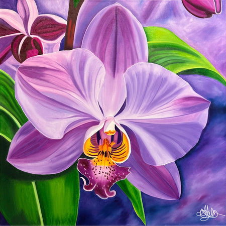 Majestic Orchid - Original Oil Painting - Hand Painted