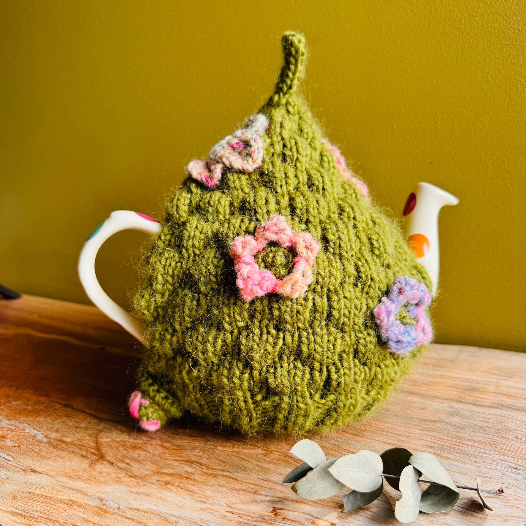 Teapot Cosy - Moss green 4-6 cup