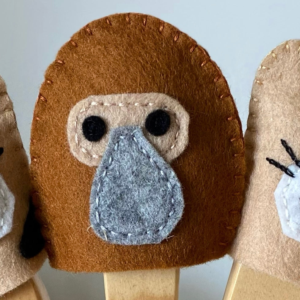 Finger puppets Australian animals wool felt