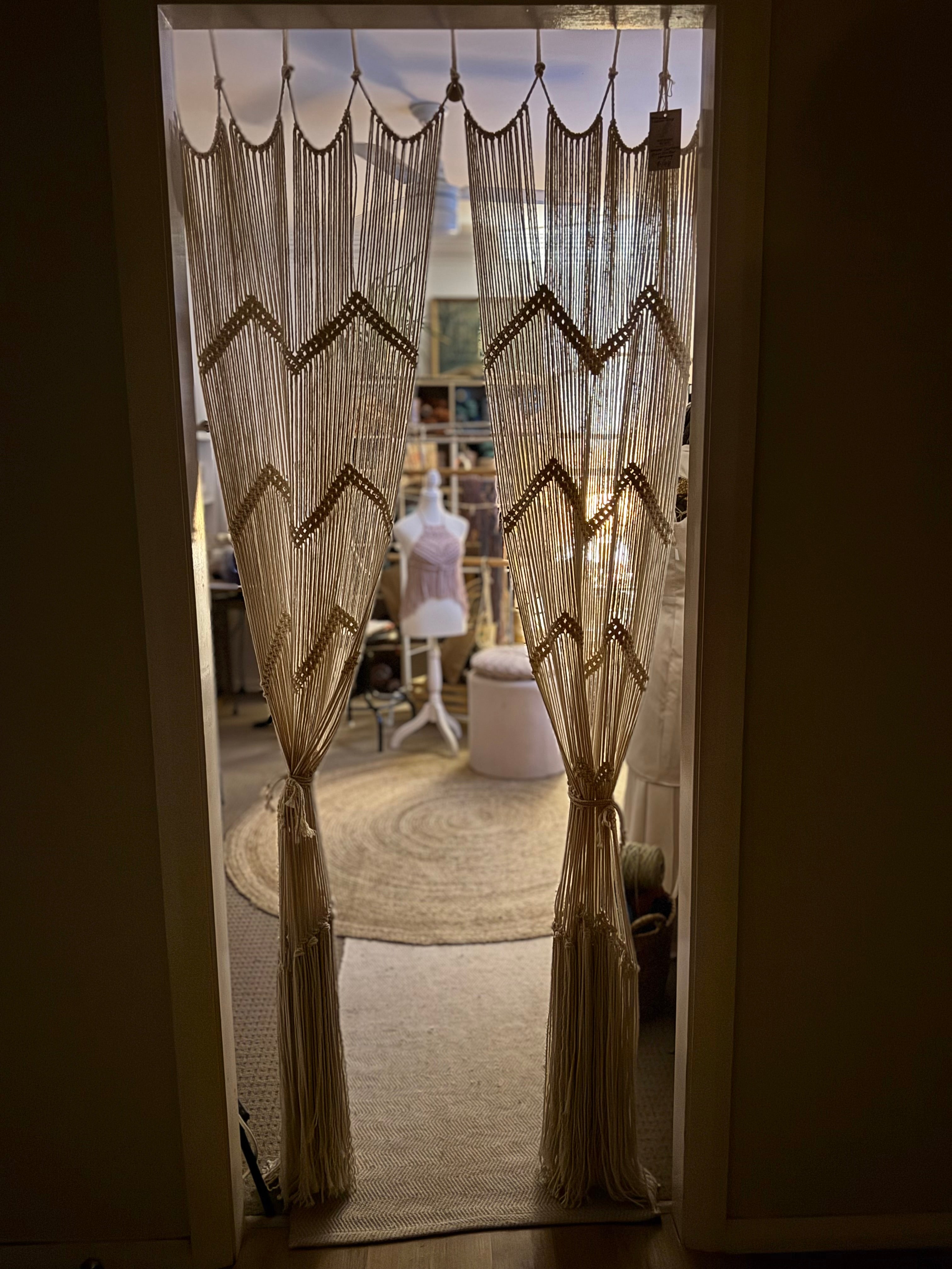 "Simplicity" Macrame Curtain