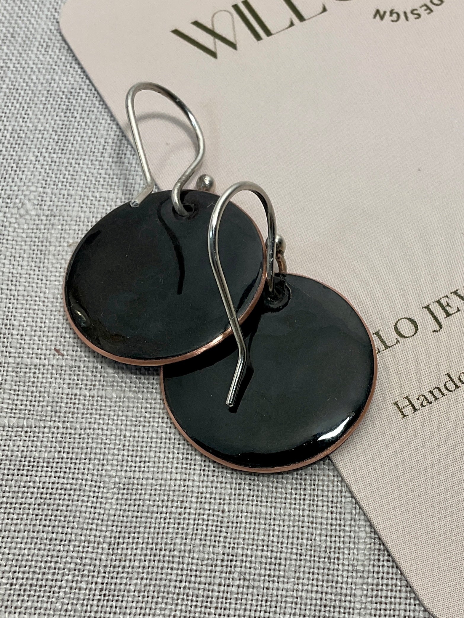 Blue flowers. Cloisonné enamel earrings. Handmade