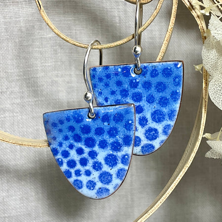 Dots for Days. Handmade enamel earrings