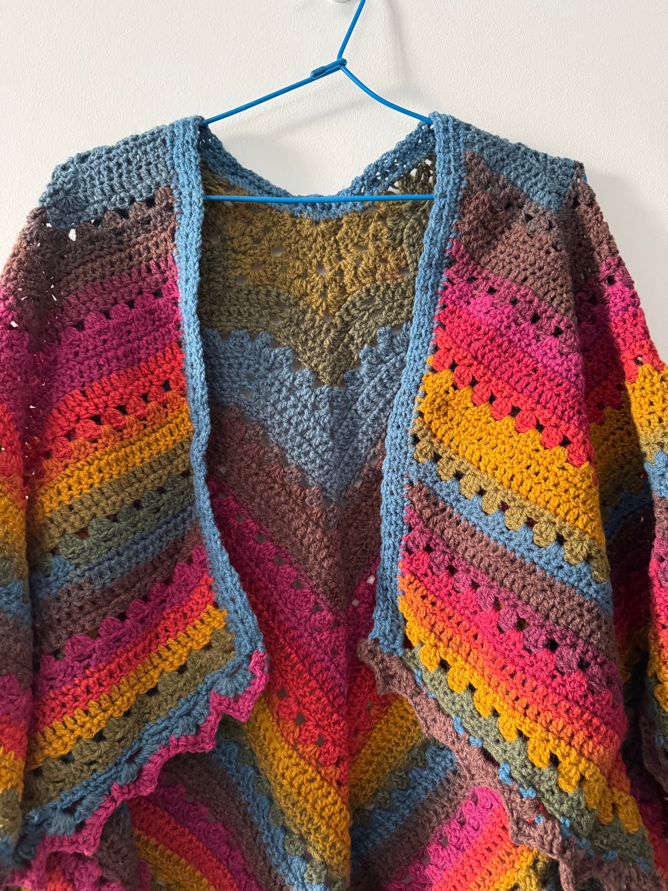 Ladies Shawl | Varigated Rainbow Colours