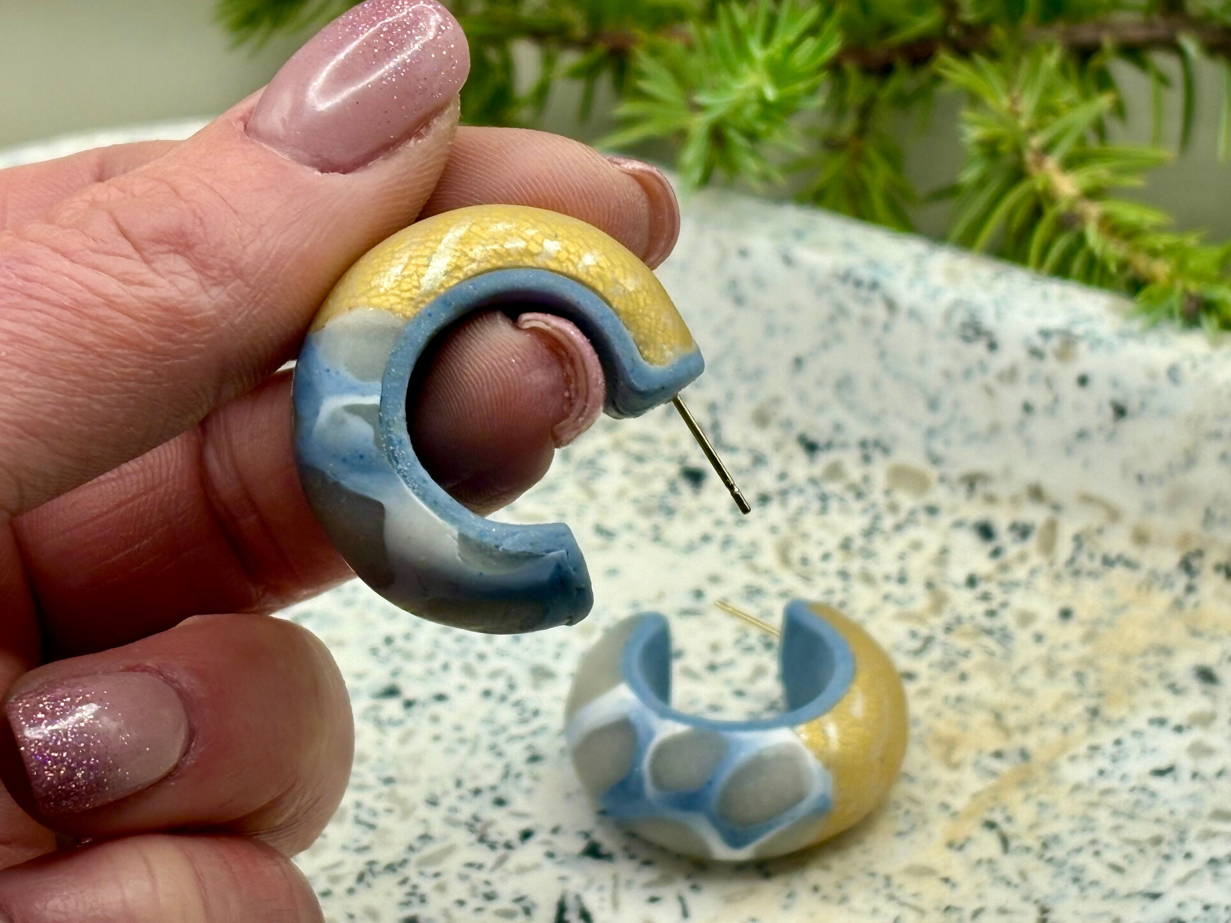 Lifes a Beach Hoop Earrings