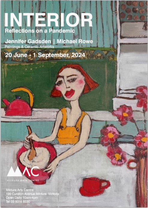 Ceramic Tile Artwork, CONNECTIONS: The Red Hat - Two Friends Catching up at the Cafe, framed