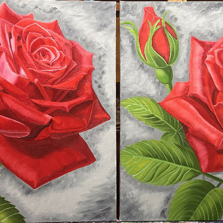 Eternal Bloom - Hand painted Oil Painting