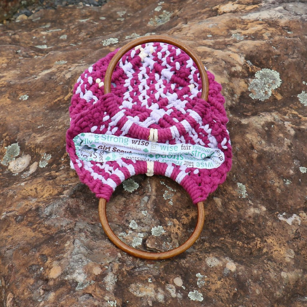 Purple Macrame handbag